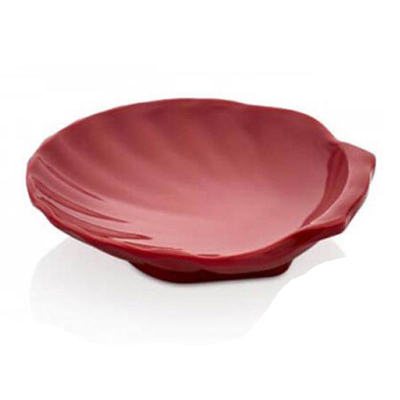 Külsan Thermoset Ramekin, Minimal, İstiridye Model, 10.5 cm, 80 ml, Kırmızı — Külsan Thermoset