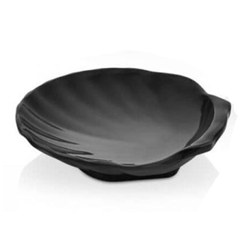 Külsan Thermoset Ramekin, Minimal, İstiridye Model, 10.5 cm, 80 ml, Siyah — Külsan Thermoset