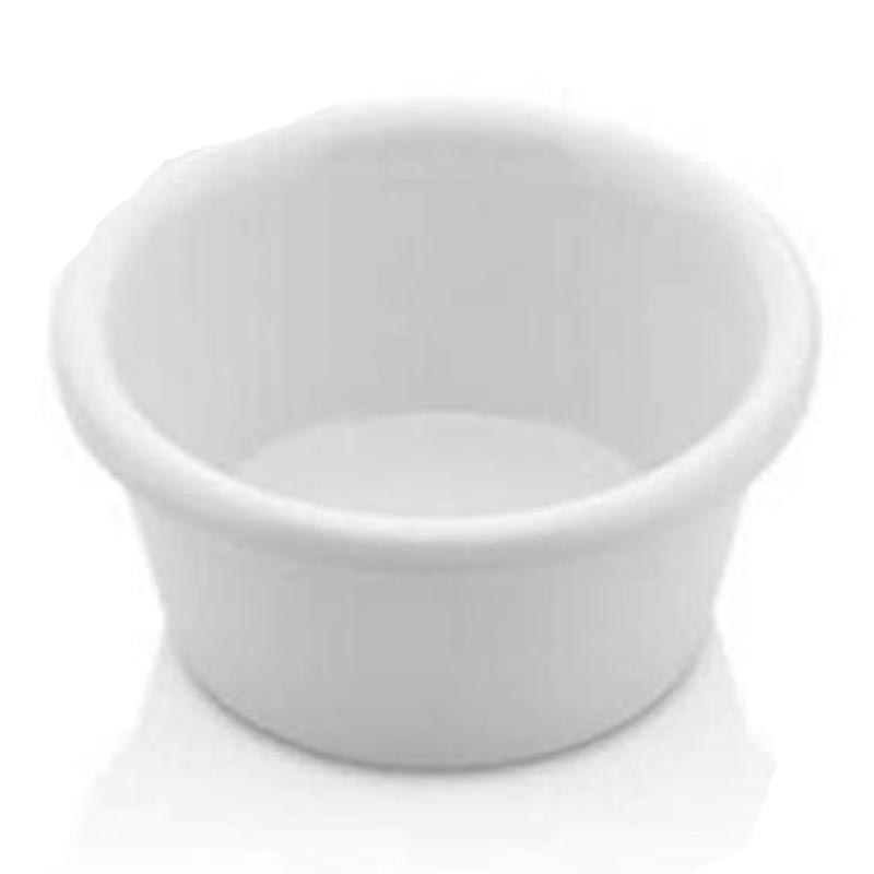 Külsan Thermoset Ramekins, Minimal, 7 cm, 4 cm Yükseklik, 60 ml, Beyaz — Külsan Thermoset