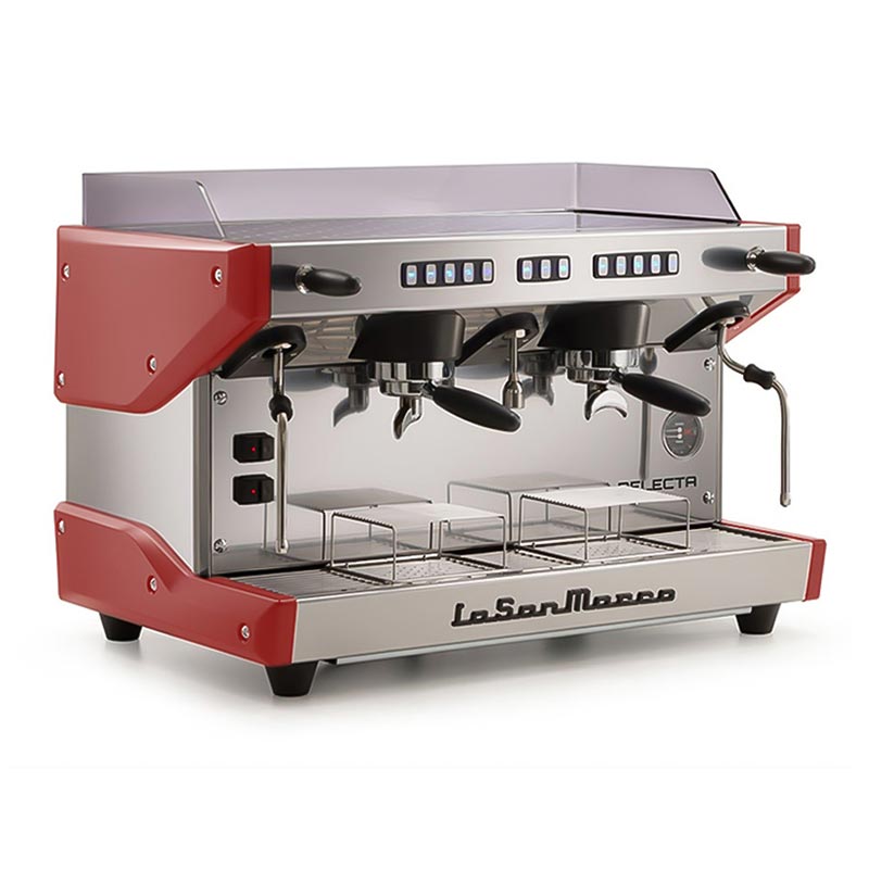 La San Marco Delecta Tam Otomatik Espresso Kahve Makinesi, 2 Gruplu, Kırmızı — La San Marco