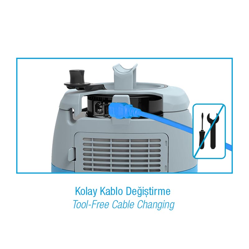 Labomat VAC 130E Otel Tipi Sessiz Elektrikli Süpürge, 13 L — Labomat — Görsel 4