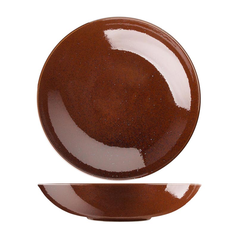 Lilien Lifestyle Coupe Makarna Tabağı, 26 cm, Kahverengi — Lilien
