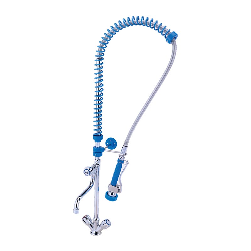 Liva Gaz 007 Ara Musluklu Tezgaha Monte Duş Sprey Ünitesi, Çift Su Girişli — Liva Gaz