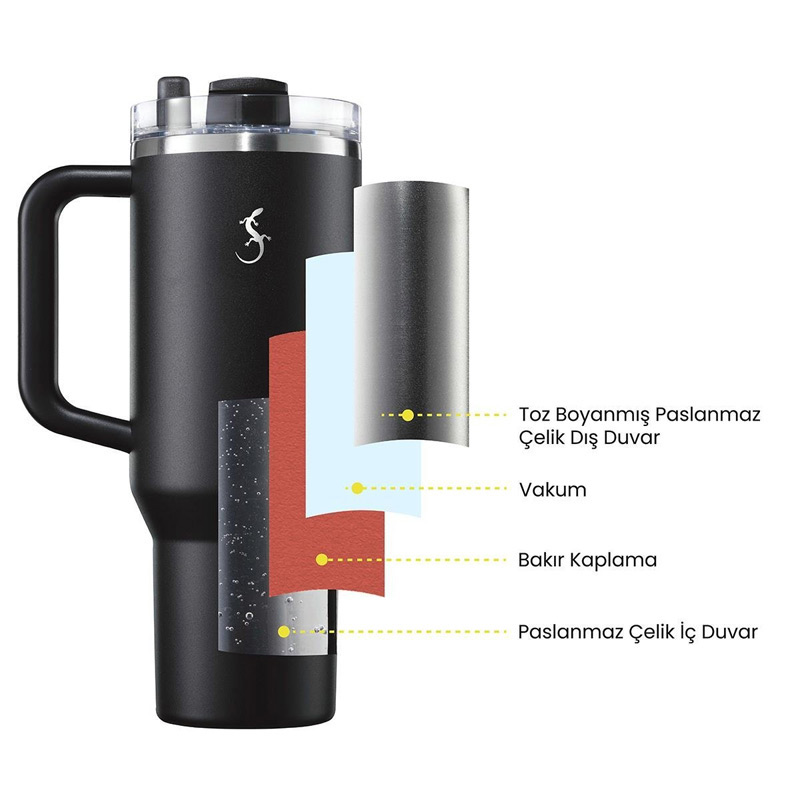 Lurch Big Cup Termos Bardak, 1.2 L, Granit Gri — Lurch — Görsel 3