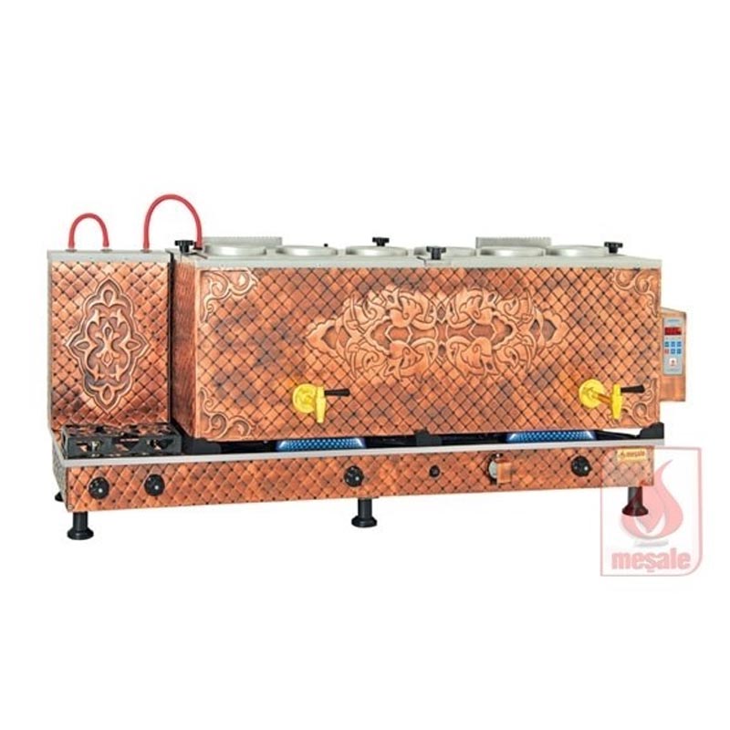 Meşale Antik Çay Kazanı, Dijital, Full Otomatik, 6 Demlikli — Meşale