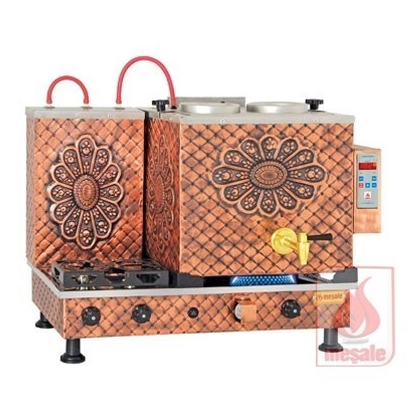 Meşale Antik Çay Kazanı, Dijital, Full Otomatik, 2 Demlikli — Meşale