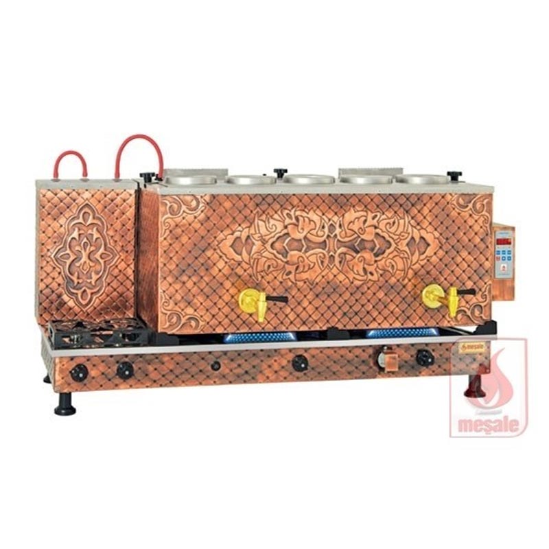 Meşale Antik Çay Kazanı, Dijital, Full Otomatik, 5 Demlikli — Meşale