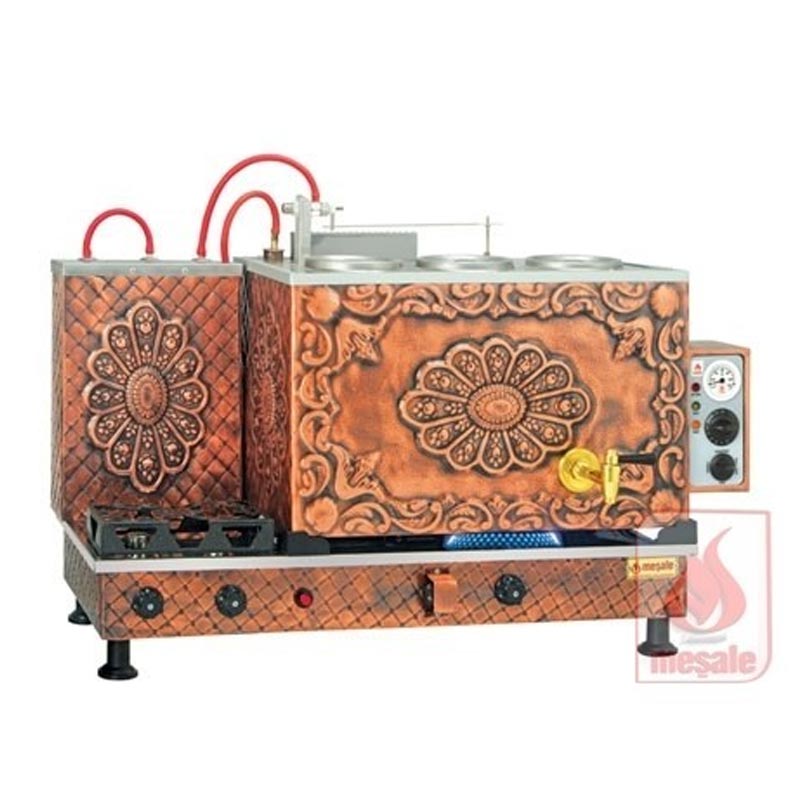 Meşale Antik Klasik Çay Kazanı, Full Otomatik, 3 Demlikli — Meşale