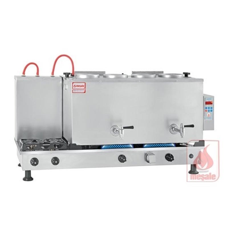 Meşale Inox Çay Kazanı, Dijital, Full Otomatik, 4 Demlikli — Meşale