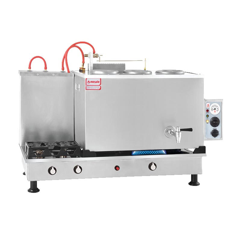Meşale Inox Full Otomatik Demlikli Klasik Çay Kazanı, Full Otomatik, 75 L — Meşale