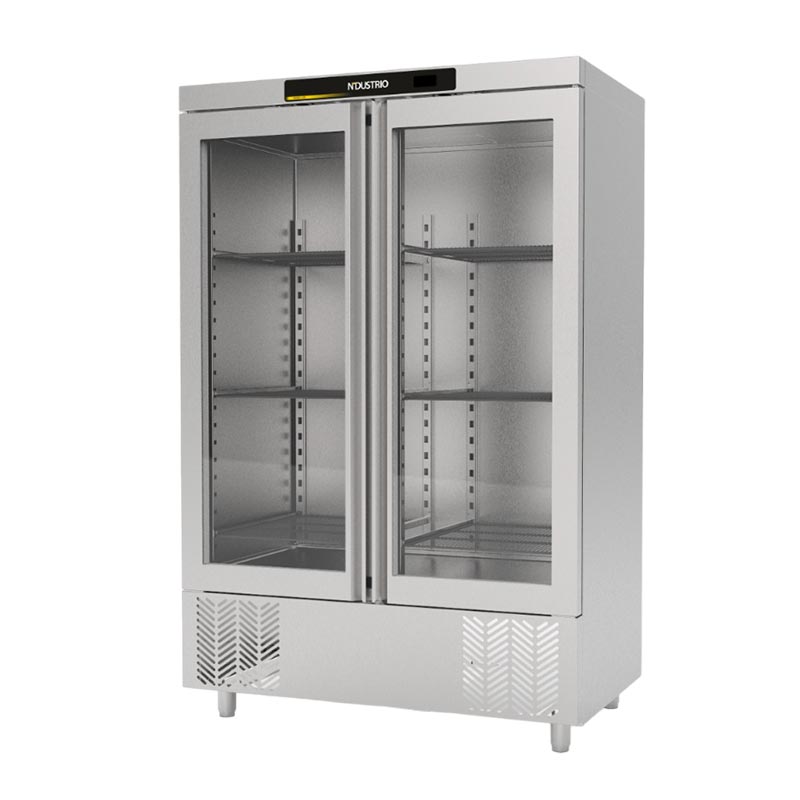 Ndustrio CNG-202 GD Dik Tip Gastronorm Derin Dondurucu, 2 Tam Cam Kapılı, 1400 L — Ndustrio