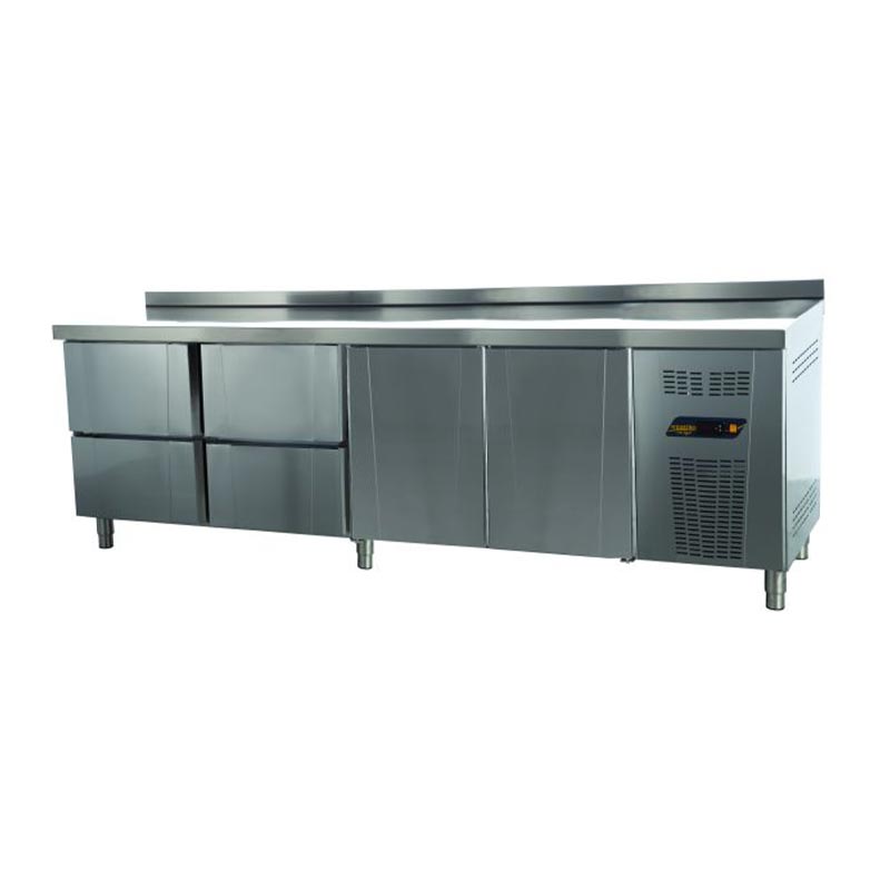 Ndustrio TNS-64-4D Tezgah Tip Snack Derin Dondurucu, 4 Çekmeceli, 2 Kapılı — Ndustrio