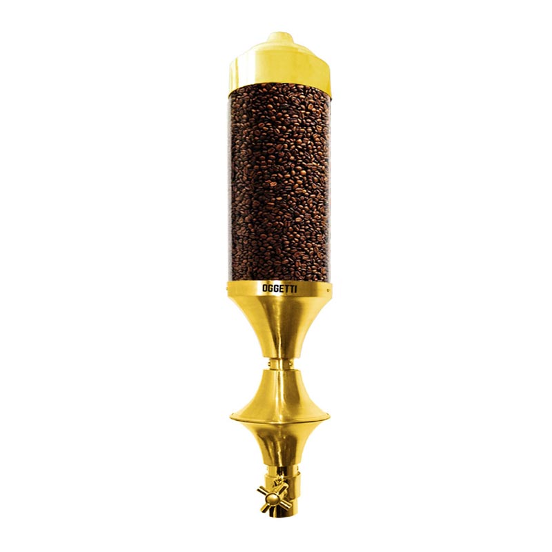 Oggetti Kahve Silosu, Pleksi, Kapasite 5 kg, 15x80 cm, Gold — Oggetti