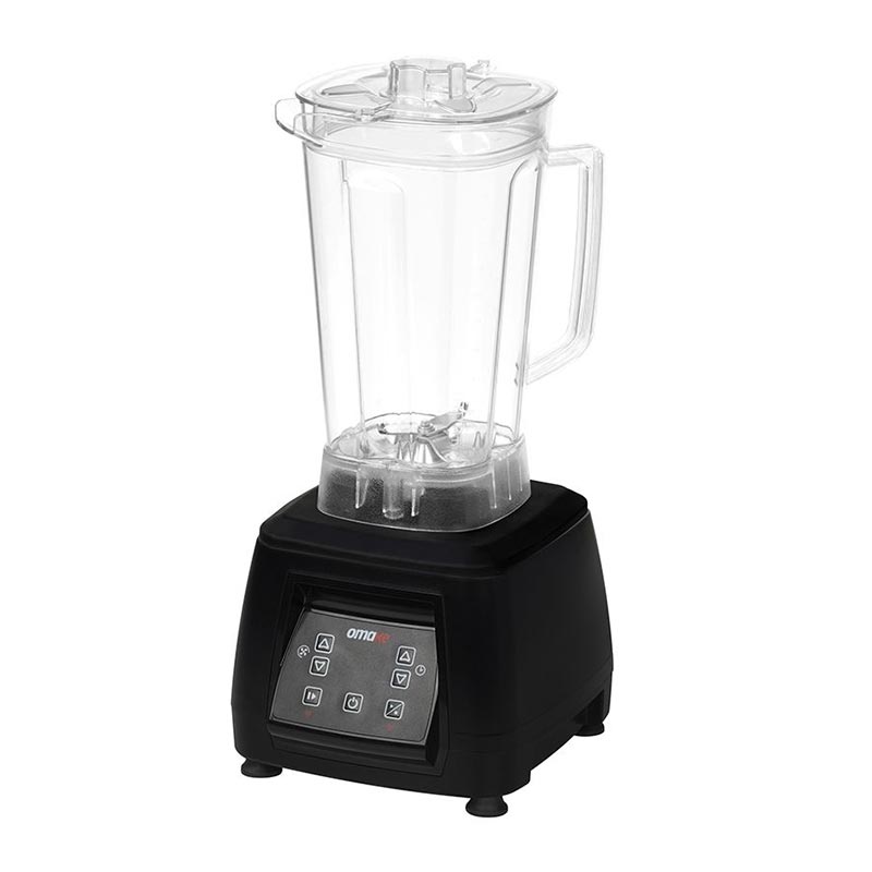 Omake BLE02.E15 Dijital Bar Blender, Şeffaf Kapak, 3 L, 2200 W, Siyah — Omake