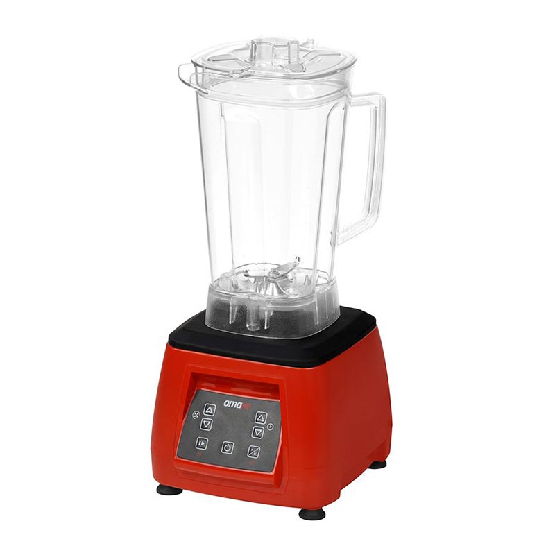 Omake BLE02.E15 Dijital Bar Blender, Şeffaf Kapak, 3 L, 2200 W, Kırmızı — Omake