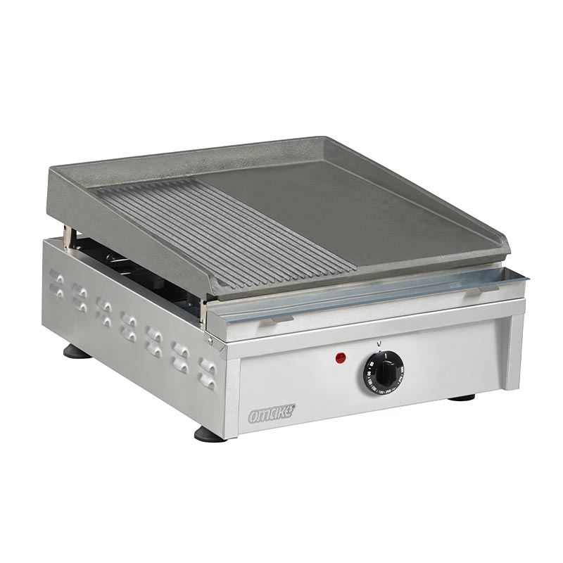 Omake IZG02.E11 Z5F Döküm Pleyt Izgara, 40 cm, Elektrikli — Omake