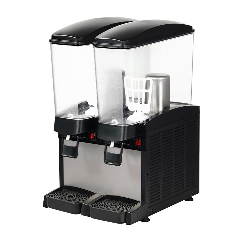 Omake Karıştırıcılı Dijital Dikdörtgen İkili Soğuk İçecek Dispenseri, 2x20 L — Omake