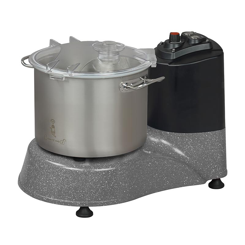 Omake SZP01.E11 Z5F Sebze Parçalama Makinesi, 10 L, Gri — Omake