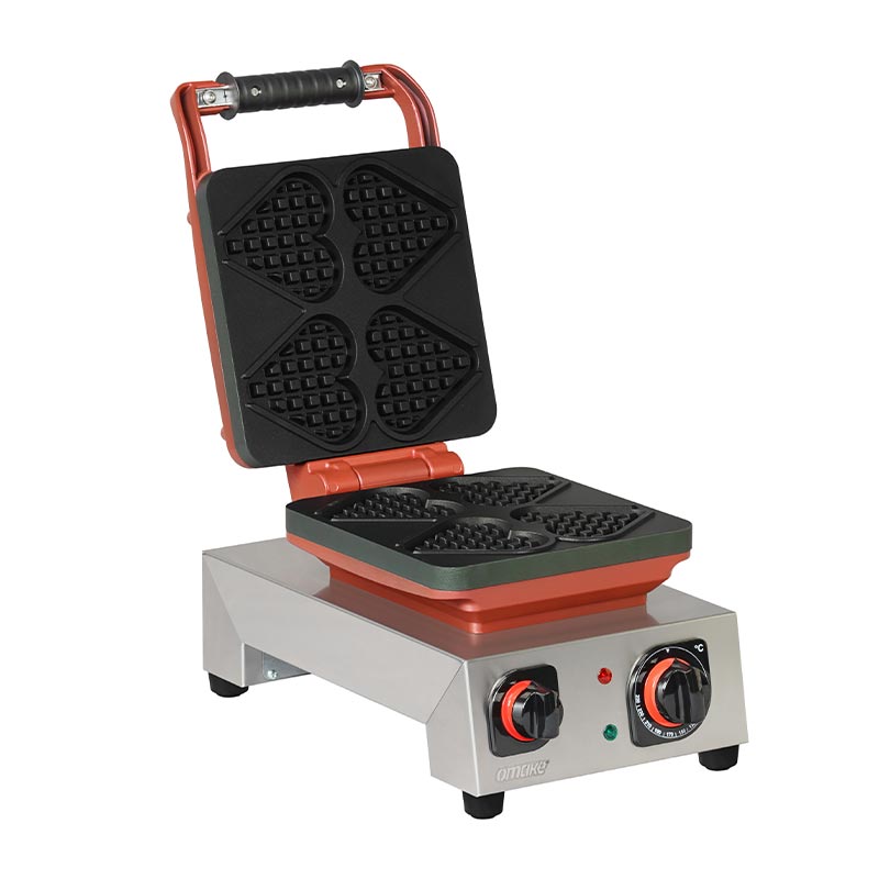 Omake WFL21.E12 Z5F Zamanlayıcılı Kalp Model Tekli Waffle Makinesi, Elektrikli — Omake