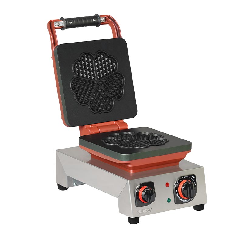 Omake WFL21.E12 Z5F Zamanlayıcılı Küçük Çiçek Model Tekli Waffle Makinesi, Elektrikli — Omake