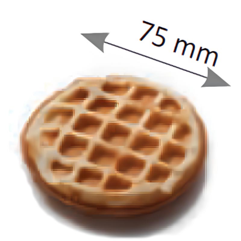 Omake WFL21.E12 Z5F Zamanlayıcılı Yuvarlak Mini Belçika Tekli Waffle Makinesi, Elektrikli — Omake — Görsel 2