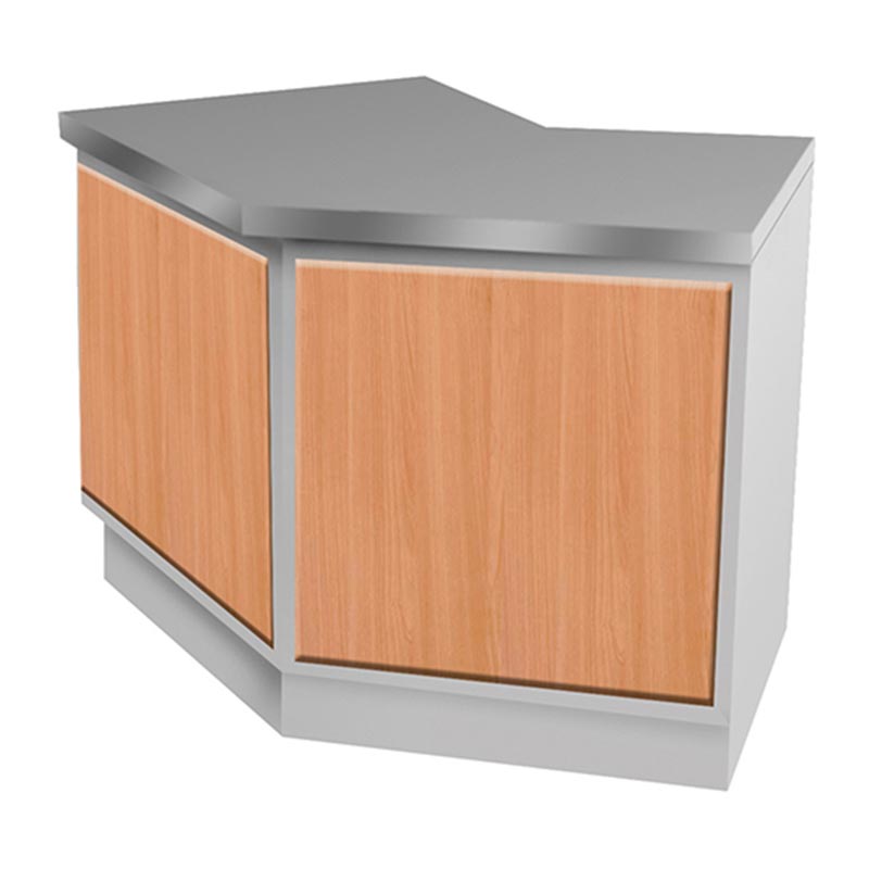 Öztiryakiler Ahşap Kaplamalı Açılır Raflı Nötr Servis Bankosu, 150x70 cm — Öztiryakiler