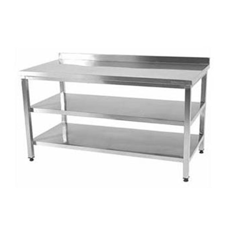 Öztiryakiler Ara Raflı, Sırtlı Çalışma Tezgahı, 160x60 cm — Öztiryakiler