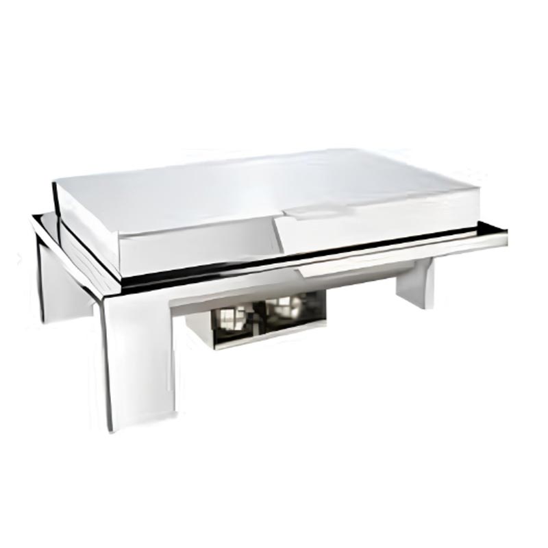 Öztiryakiler Ayaklı Dikdörtgen Chafing Dish, GN 1-1, 9 L, Jel Yakıtlı — Öztiryakiler