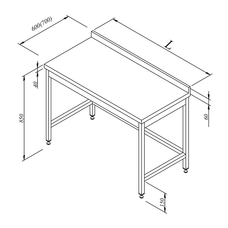 Öztiryakiler Çalışma Tezgahı, 100x60 cm — Öztiryakiler