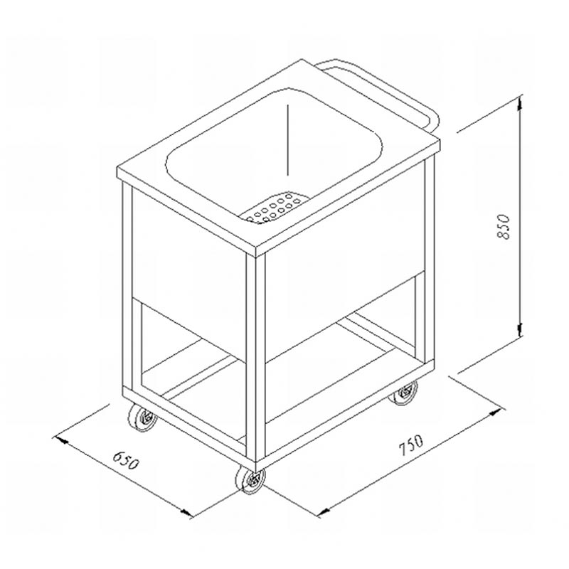 Öztiryakiler Et ve Sebze Basma Arabası, 65x75 cm — Öztiryakiler