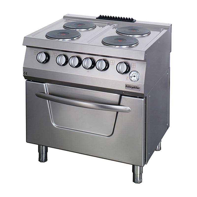 Öztiryakiler Fırınlı 4 Ocaklı Kuzine, 80x70x85 cm, Elektrikli — Öztiryakiler