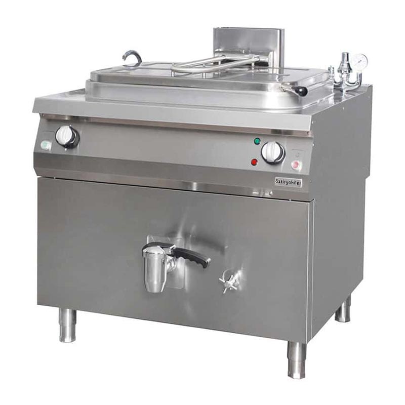 Öztiryakiler İndirekt Silindirik Kazanlı Kaynatma Tenceresi, 250 L, Gazlı — Öztiryakiler