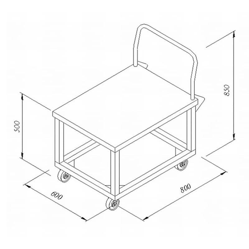 Öztiryakiler Kazan Taşıma Arabası, 60x80 cm — Öztiryakiler