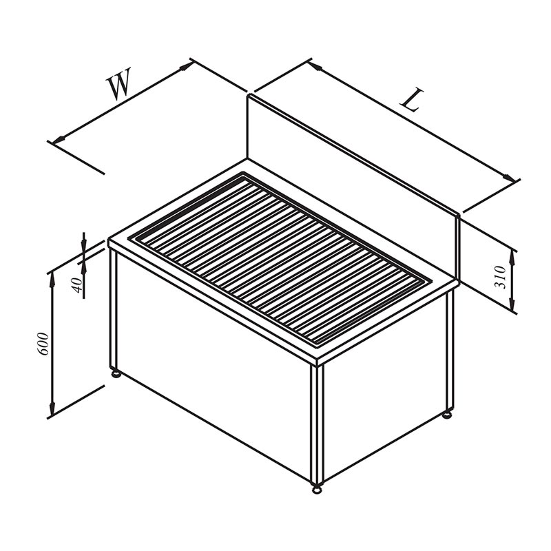 Öztiryakiler Kazan Yıkama Evyesi, 190x80 cm — Öztiryakiler