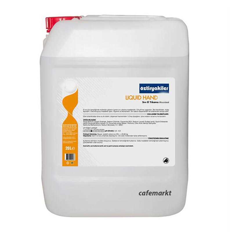 Öztiryakiler Liquid Hand Eco Sıvı El Temizleme Maddesi, 20 L, Pembe — Öztiryakiler
