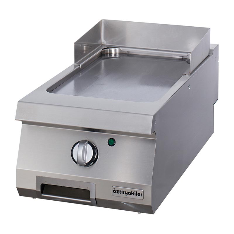 Öztiryakiler OGE 4070 C Düz Grill Plate, 40x70 cm, Sert Krom Kaplı, Elektrikli — Öztiryakiler