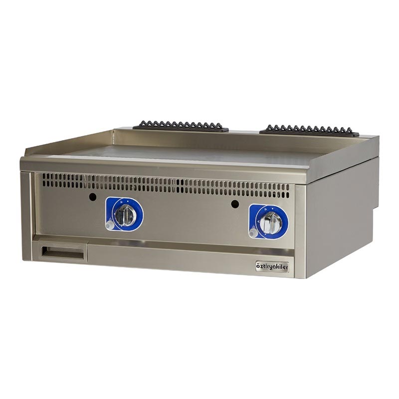 Öztiryakiler Optimum 700 Seri OGG 8070 E Grill Plate Izgara, 80x70x28 cm, Gazlı — Öztiryakiler