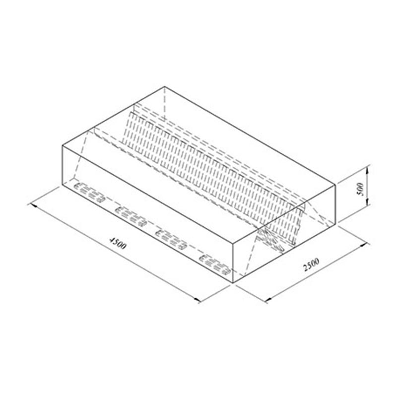 Öztiryakiler Orta Tip Filtreli Çift Cidar Davlumbaz, 450x250 cm — Öztiryakiler
