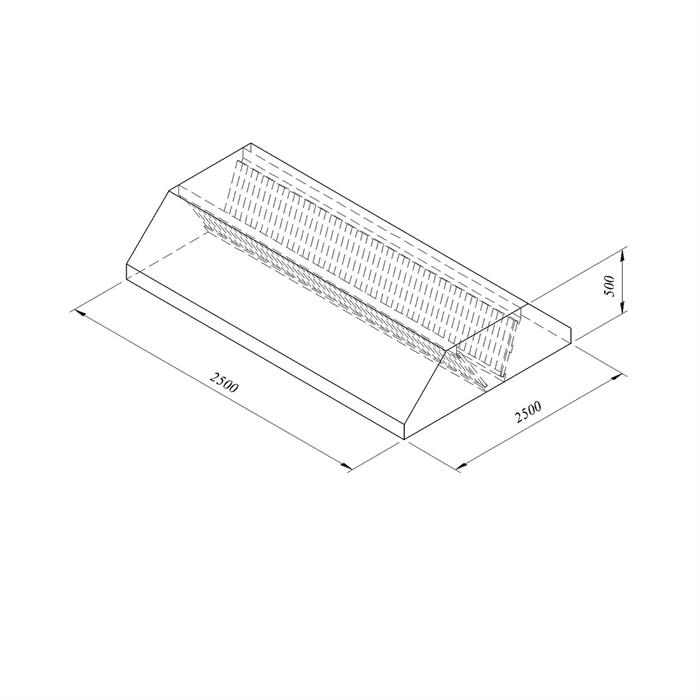 Öztiryakiler Orta Tip Filtreli Davlumbaz, 250x250 cm — Öztiryakiler