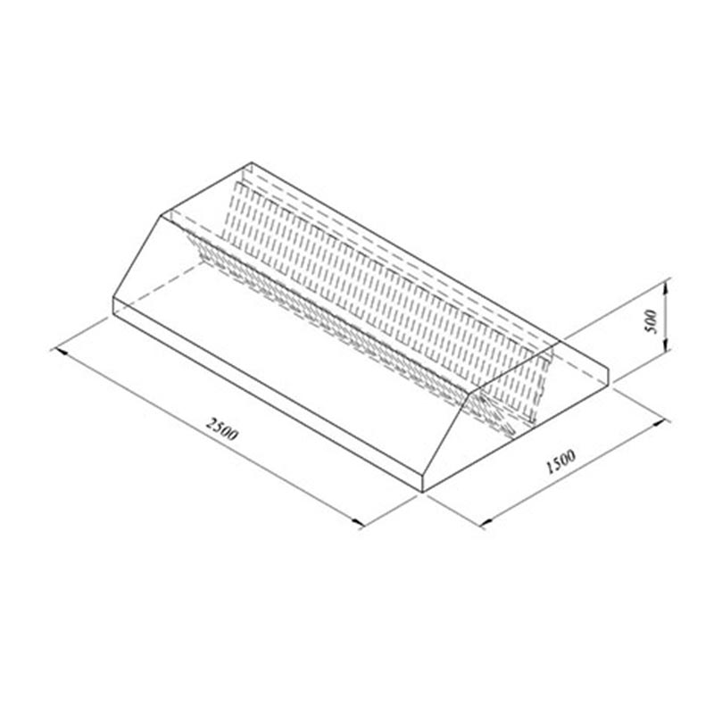 Öztiryakiler Orta Tip Filtreli Davlumbaz, 250x150 cm — Öztiryakiler
