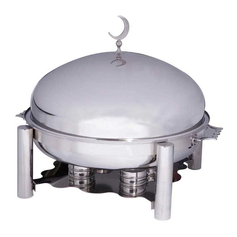 Öztiryakiler Ortadoğu Model Chafing Dish, 80 cm Kapak, Jel Yakıtlı — Öztiryakiler