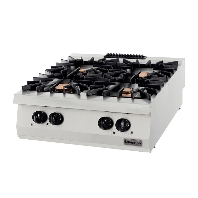 Öztiryakiler OSOG 8090 P Set Üstü Dörtlü Ocak, 80x90x30 cm, Gazlı — Öztiryakiler