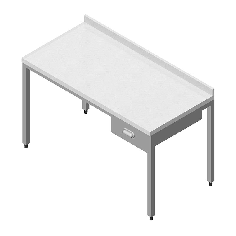 Öztiryakiler Polietilen Tabla Tek Çekmeceli Çalışma Tezgahı, 140x70 cm — Öztiryakiler