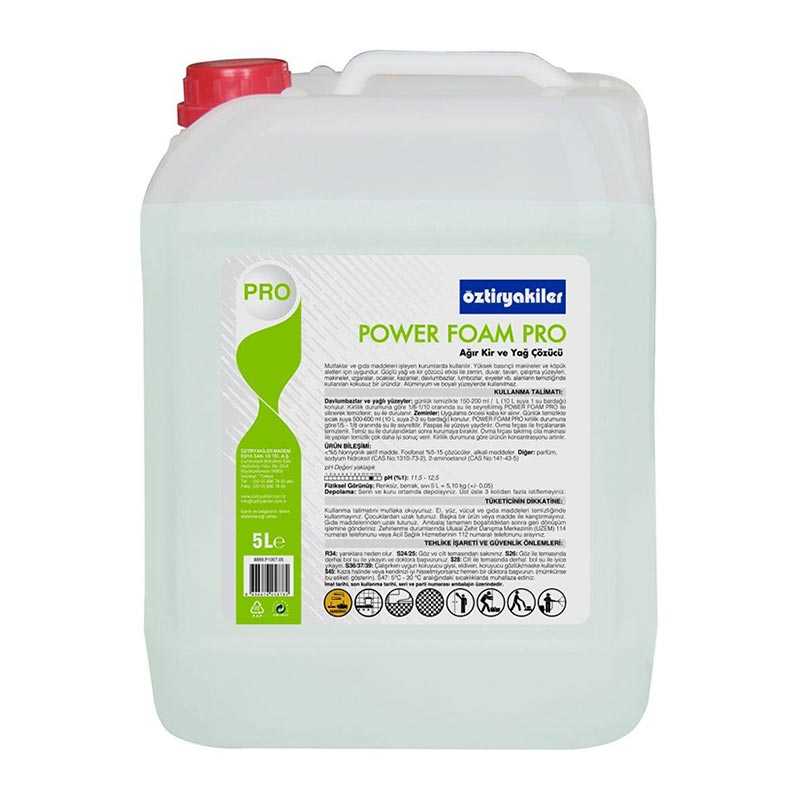 Öztiryakiler Power Foam Pro Ağır Kir ve Yağ Sökücü, 5 L — Öztiryakiler