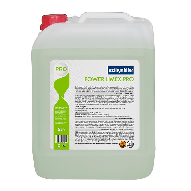 Öztiryakiler Power Limex Pro Bulaşık Makinası Kireç Sökücü, 5 L — Öztiryakiler