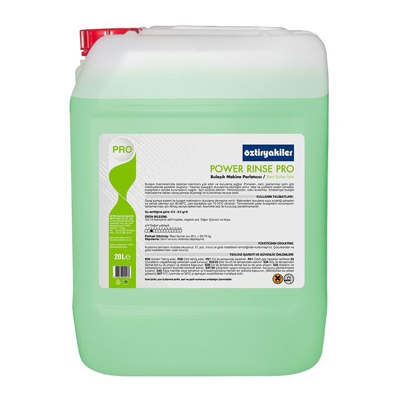 Öztiryakiler Power Rinse Pro Bulaşık Makinesi Parlatıcısı, 20 L — Öztiryakiler