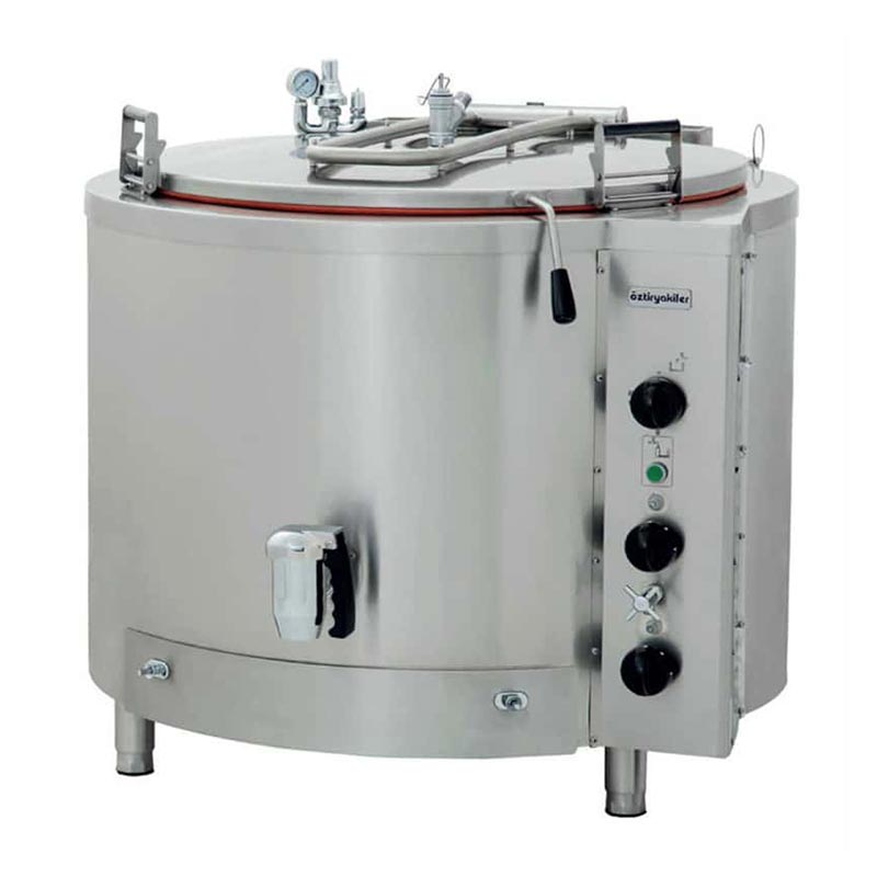 Öztiryakiler Sabit Model İndirekt Kaynatma Tenceresi, 300 L, Gazlı — Öztiryakiler