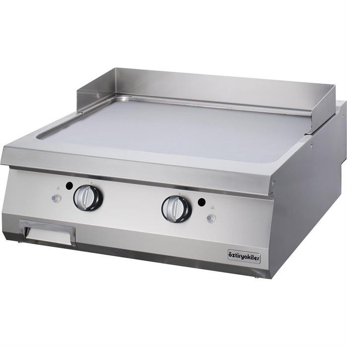 Öztiryakiler Set Üstü Düz Grill Plate, 80x90x30 cm, Krom, Gazlı — Öztiryakiler
