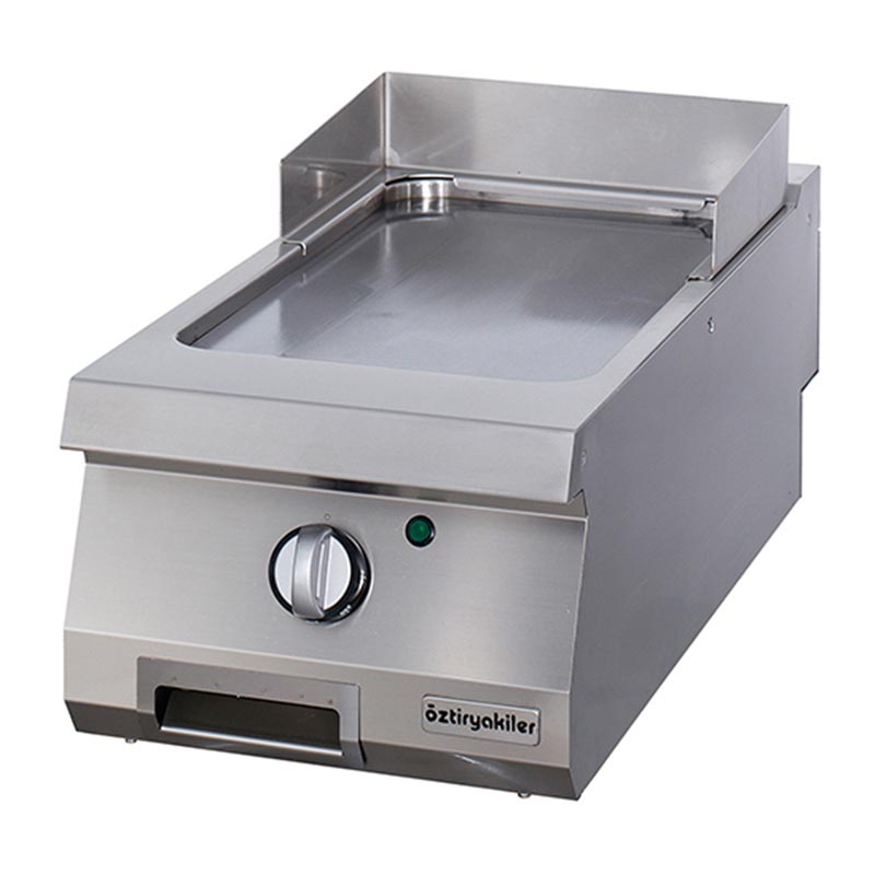 Öztiryakiler Set Üstü Düz Grill Plate, 40x90 cm, Krom, Elektrikli — Öztiryakiler