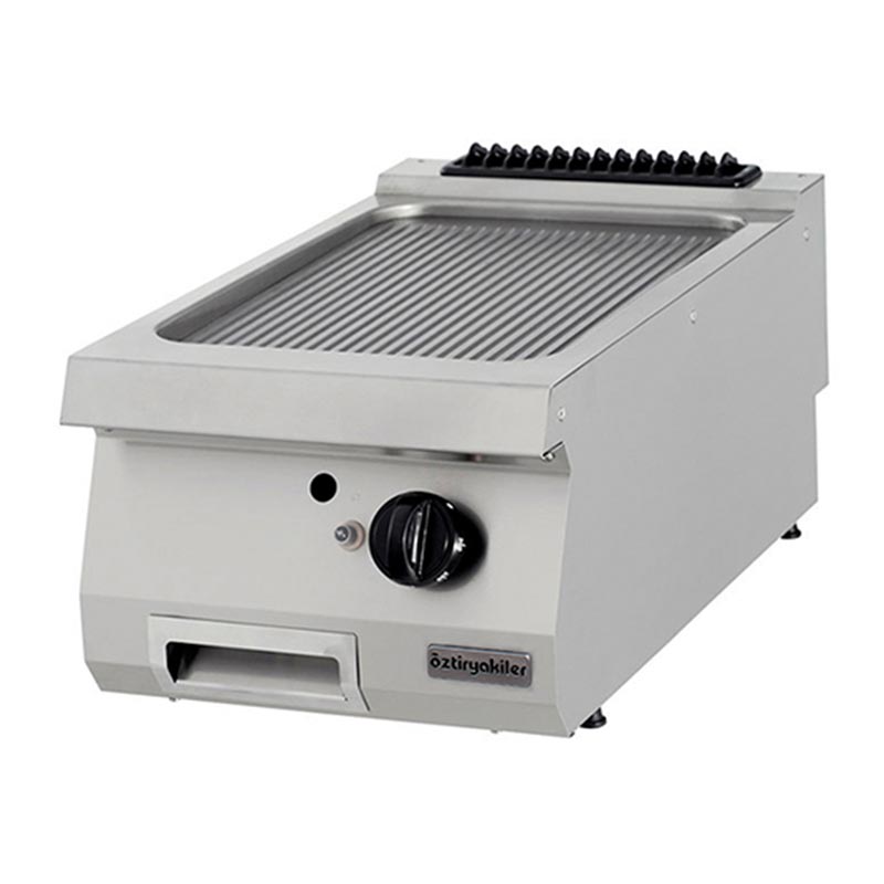 Öztiryakiler Set Üstü Oluklu Grill Plate, 40x90 cm, Krom, Gazlı — Öztiryakiler